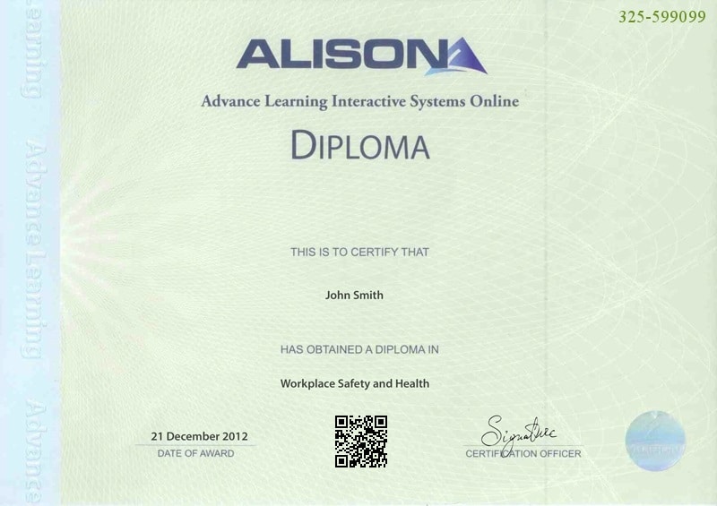 ALISON Diploma Paper Parchment