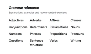 Learn Library Grammar Reference Section