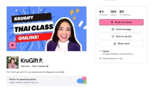 Preply Individual Tutor Profile Page