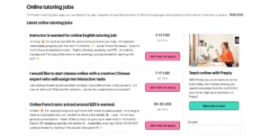 Preply Online Tutoring Job List