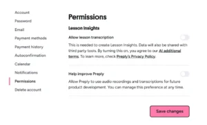 Preply Setting Permissions