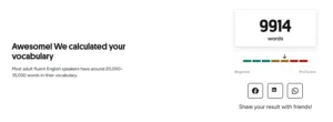 Preply Test Your English Vocab My Result