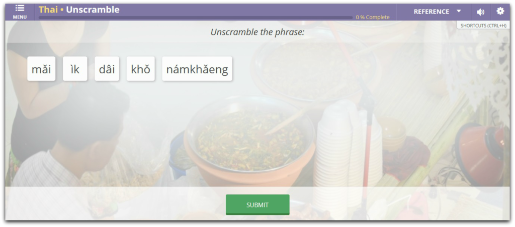 Transparent Language - Unscramble