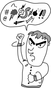Man Cartoon Swearing
