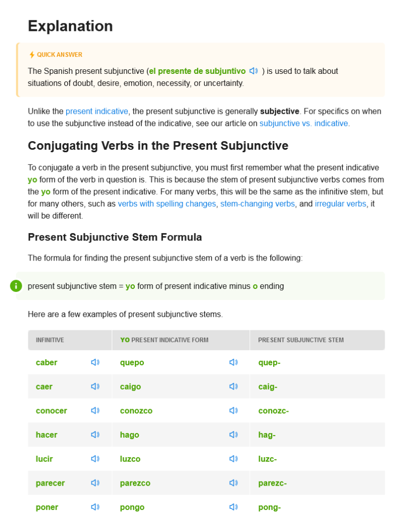 SpanishDict Grammar Lesson Page Part 2