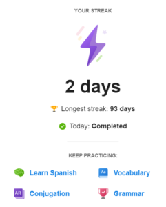 SpanishDict Streak Feature Info Updated