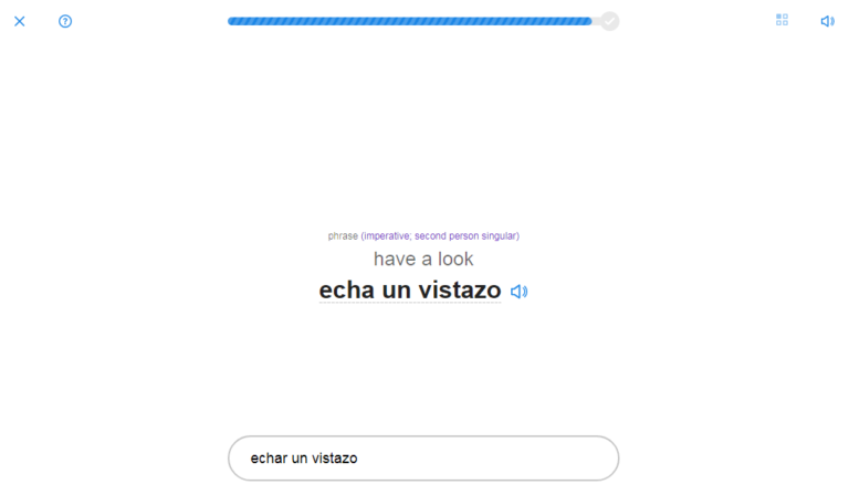 SpanishDict Vocabulary Quiz Hint Reveal