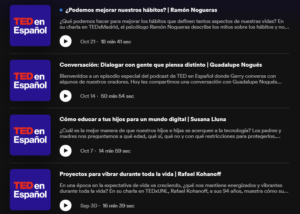 TED en Español Podcast Lists