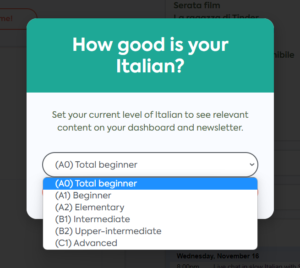 Think In Italian Level Of Italian